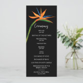 Bird of Paradise All In One Trouwprogramma Kaart (Staand voorkant)