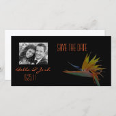 Bird of Paradise Bewaar de datum fotokaart Save The Date (Voorkant / Achterkant)