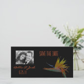 Bird of Paradise Bewaar de datum fotokaart Save The Date (Staand voorkant)
