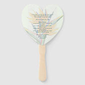 Bird-of-Paradise Bloemen Huwelijksfanprogramma's Handwaaier (Achterkant)