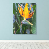Bird of Paradise bloemendoek uitzicht print (Insitu (Houten vloer))