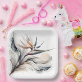 Bird of Paradise Bloemenkunst Papieren Bordje (Feest)