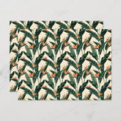 Bird of Paradise Botanical Pattern Junk Journal Briefkaart (Voorkant / Achterkant)
