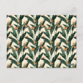 Bird of Paradise Botanical Pattern Junk Journal Briefkaart (Achterkant)