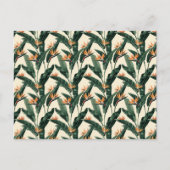 Bird of Paradise Botanical Pattern Junk Journal Briefkaart (Voorkant)
