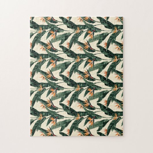 Bird of Paradise Botanical Pattern Legpuzzel (Verticaal)