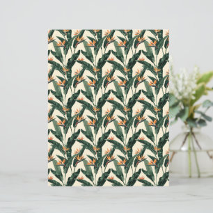 Bird of Paradise Botanical Pattern Scrapbook Papie