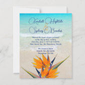 Bird of Paradise Budget bruiloft uitnodigingen (Voorkant)