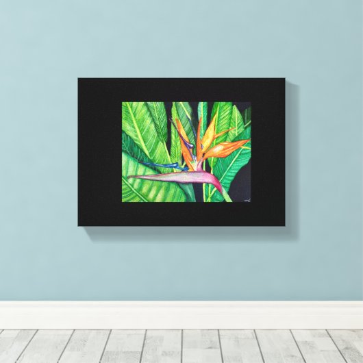 BIRD OF Paradise canvas (Insitu (Houten vloer))