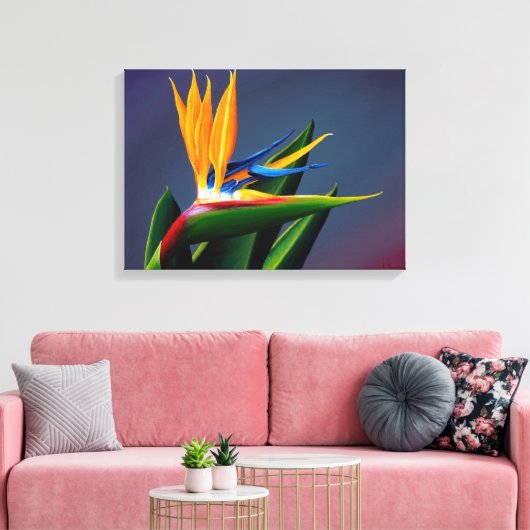 Bird of Paradise Canvas Print (Insitu (Woonkamer))