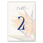 Bird of Paradise Dubbelzijdig Tafelnummer Kaarten (Achterkant)