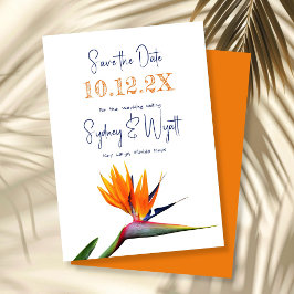Bird of Paradise Eenvoudige bruiloft aankondiging