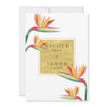 Bird of Paradise Elegant Goud Wit Bruiloft