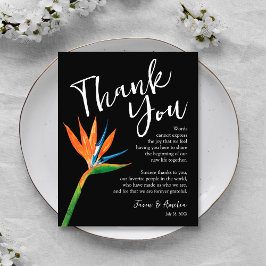 Bird of Paradise Floral Wedding Bord Dank u Flyer