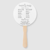 Bird of Paradise Floral Wedding Ceremony Programma Handwaaier (Achterkant)