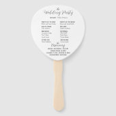 Bird of Paradise Floral Wedding Ceremony Programma Handwaaier (Achterkant)