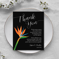 Bird of Paradise Floral Wedding Receptie Bord