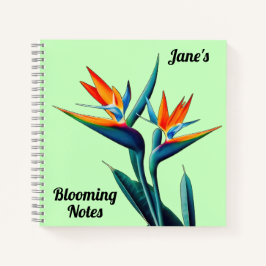 Bird of Paradise Flower gepersonaliseerd Notitieboek