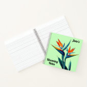 Bird of Paradise Flower gepersonaliseerd Notitieboek (Binnen)