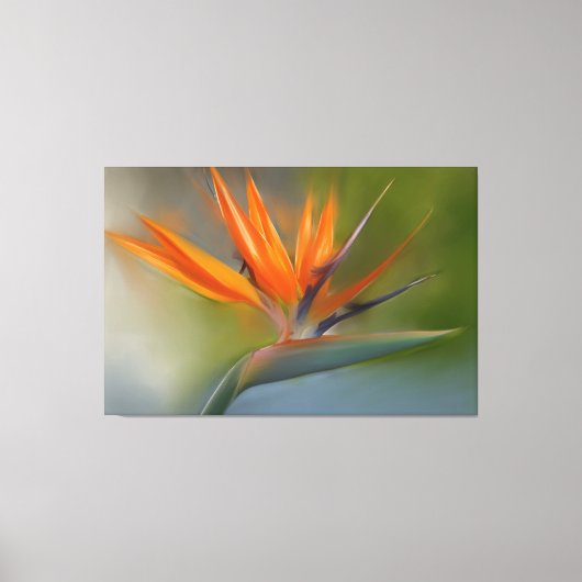 Bird of Paradise Flower Origineel schilderij Canvas Afdruk (Voorkant)
