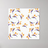 Bird of paradise flower pattern canvas afdruk (Voorkant)