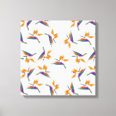Bird of paradise flower pattern canvas afdruk (Voorkant)