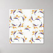 Bird of paradise flower pattern canvas afdruk (Voorkant)