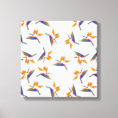 Bird of paradise flower pattern canvas afdruk (Voorkant)