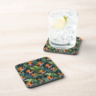 Bird of Paradise Flower Pattern Coasters Bier Onderzetter