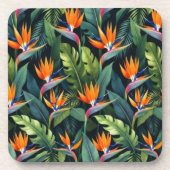 Bird of Paradise Flower Pattern Coasters Bier Onderzetter (Voorkant)