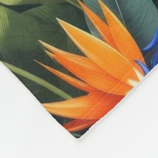 Bird of Paradise Flower Pattern Fleece Deken (Hoek)