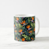 Bird of Paradise Flower Pattern Koffiemok (Voorkant rechts)