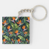 Bird of Paradise Flower Pattern Sleutelhanger (Achterkant)