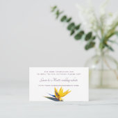 Bird of paradise Flower Wedding Website Visitekaartje (Staand voorkant)