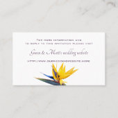 Bird of paradise Flower Wedding Website Visitekaartje (Voorkant)