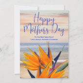 Bird of Paradise Flowers Beste Moederdag Kaart (Voorkant)