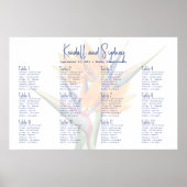 Bird of Paradise Hawaiian Wedding Zittingkaart Poster (Voorkant)