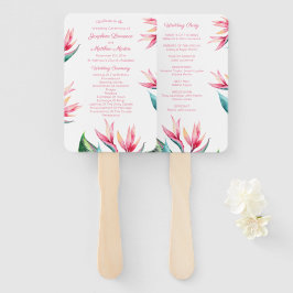 Bird of Paradise huwelijksceremonie programma's Handwaaier
