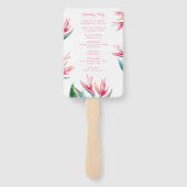 Bird of Paradise huwelijksceremonie programma's Handwaaier (Achterkant)