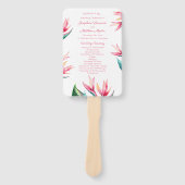 Bird of Paradise huwelijksceremonie programma's Handwaaier (Voorkant)