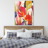 Bird of Paradise - Ingewikkelde Canvas Print (Insitu (Slaapkamer))