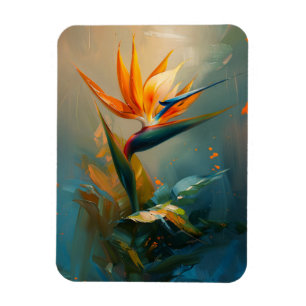 Bird of Paradise Olieverfschilderij Flexibel Magneet