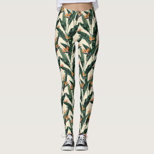 Bird of Paradise Plant Leggings