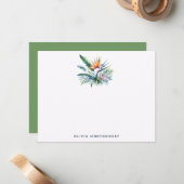 Bird of Paradise Plant Tropical Personal Notitiekaartje (Voorkant / Achterkant in situ)