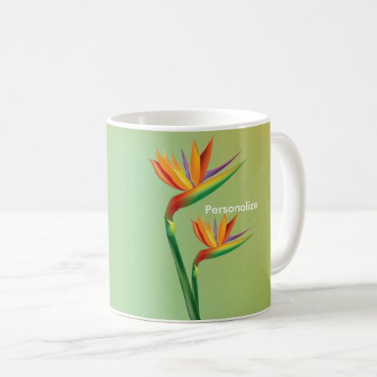 Bird of Paradise Tropical Floral Coffee Mok Cup (Voorkant rechts)