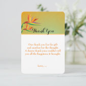 Bird of Paradise Tropical Floral Dank je kaart (Staand voorkant)