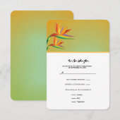 Bird of Paradise Tropische Bloem RSVP Kaart (Voorkant / Achterkant)
