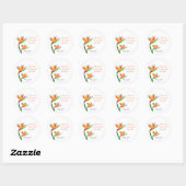 Bird of Paradise Tropische bruiloft gunst Stickers (Vel)