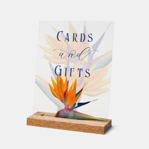Bird of Paradise Trouwtafel Teken Acryl Bord
