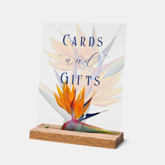 Bird of Paradise Trouwtafel Teken Acryl Bord (Hoek)